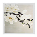 Modern Abstract White Flower Wall Art Oil Painting White Flower 3Pcs 40x40cm