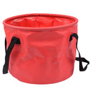 Outdoor Collapsible Water Bucket Carrier Leakproof Folding Pail Red 30L
