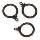 3Pcs Curtain Rod Rings with Eyelet---Coffee M8T1