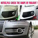 For-Audi Q5 2009-2012 ABS Chrome Front Fog Light Lamp Grill Frame Panel Cov W1F7