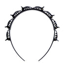 Women Braided Hair Band Hair Hoop Korean Headband Hair Clip w/Bangs (Black) A
