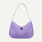 Women Nylon Totes Shoulder Bag Simple Female Street Zipper Handbag (Purple)