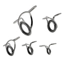 10pcs Fishing Rod Guides Ring Rod Repair Kit Ceramic Ring Top Tips
