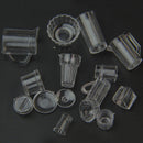 15X/Set Mini Transparent Drink Cups Dish Plate Tableware Miniatures BX