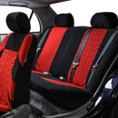 9pcs Car Seat Covers Tire Track Style Auto Styling Seat Protector (Red)