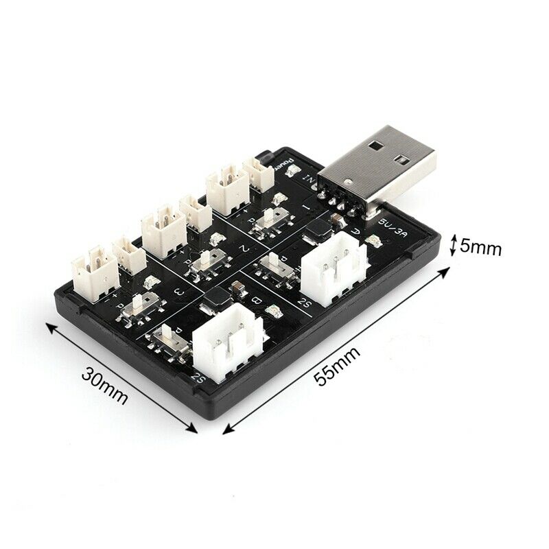 3.7V 3.8V 1S 2S LiPo LiHV Lithium Battery USB Port Charger Charging Board f V5W5