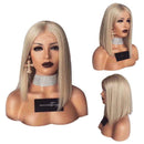 Blonde Wigs Glueless Synthetic Lace Front Blonde Hair Brazilian Hair Short F1Y1