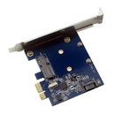 PCI-E PCIe To MSATA SSD And SATA 3.0 Combo Extender Adapter Card 6.0Gbps