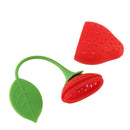 Lovely Fruit Strawberry Shape Silicone Tea Herbal Spices Leaf Infuser Strai A