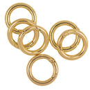 6Pcs Alloy Round Spring Snap Hooks Clip Metal Keychain Carabiner Circle Hook