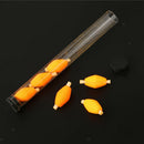 6Pcs Orange Olive Float Foam Strike Indicator For Fly Fishing Plastic Tube