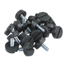 Screw On Type Furniture Glide Leveling Foot Adjuster 22mm High 20 Pcs D6H6