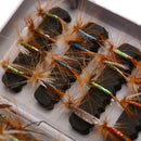 32Pcs/Box Fly Fishing Lure Dry/Wet Fly Ice Fishing Lure Artificial Bait WithB FT