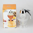 5.75in/14.5cm Acrylic 1Cup Bee Hive Honey Syrup Dispenser Jar With Stand