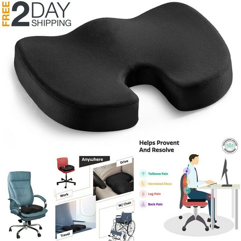 Orthopedic Pillow Seat Memory Foam Chair Office Cushion Coccyx C9I4