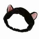 Hairbands hair ornament with cat ear for facial - black