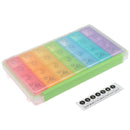 28 Grids Rainbow 7 Days Tablet Pill Box Holder Medicine Storage Container C BX