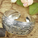 Hot Bohemian Carved Flower Bangle Fashion Ethnic Retro Cuff Bracelet For Women