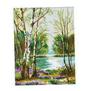 Stamped Cross Stitch Kits 11CT Aida Cloth Embroidery Kits - Forest & Lake