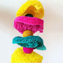 Easy Luffa Pet Bird Parrot Macaw Bell Swing Scratcher Parrot Bites   OZ