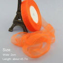 2 Rolls 20mm Organza Polyester Ribbon Woven Edge Home Party Wedding Decoration