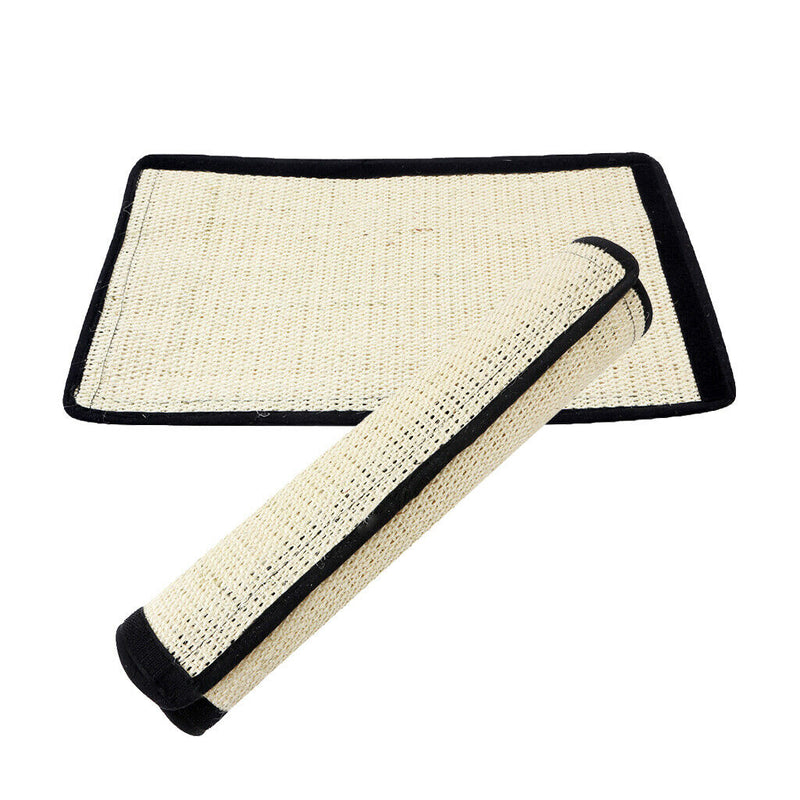 2x House Cat Scratcher Mat, Natural Sisal Scratching Mat Anti-Slip Scratch
