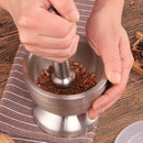 Stainless Steel Shiny Hammered Mortar and Pestle