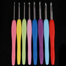 8Crochet Hook Set Knitting Needle2.5-6mm  Colored soft handle aluminum crochetOZ