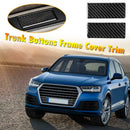 2pcs Carbon Fiber Rear Door Armrest Ashtray Cover Trim for Audi Q7 SQ7 4M 16-19
