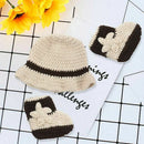 Cute Crochet newborn photography Props Handmade Western Cowboy baby Hat And