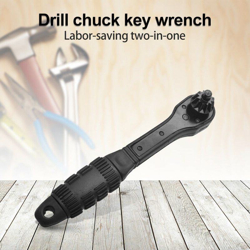 2 in 1 Drill Chuck Key Wrench Multifunction Hand Drill Ratchet Spanner Tool A