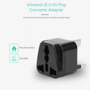 Universal UK to EU Plug Converter Adapter Travel Wall Power Charger Adapter