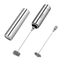 Milk Frother, Handheld Foam Maker, Portable Drink Mixer with 2 Whisk Head a G9W9
