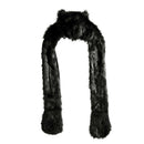 Fur Hat Fluffy Plush Cap Ear Hood Shawl Glove Unisex