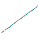 "Ballad for Adeline"aquamarine Tennis Bracelet Made With Women Fashion Jewe H6K9