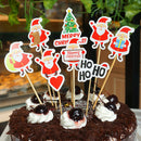 Merry Christmas Nine sets of Santa Claus Cake topper Party Supplies Decorati 3C