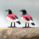 Artificial Feather Foam Birds Butcherbird W/ Claw Outdoor Garden Tree Decor
