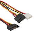 5pcs 15Pin SATA Male to 4Pin IDE Molex Female + SATA Female Power Cable