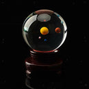 80mm Solar System Crystal Ball Photography Photo Props Home Office Decor