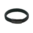 2019 Men Handmade Braided Leather Biker Bracelet Magnetic Buckle Cuff Bangl Y5I7