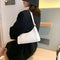Fashion Pure Women Handbag Leather Female Small Shoulder Tote Bag (White)