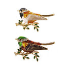 2pcs Women Alloy Cute Collar Pin Badge Corsage Bird Animals Brooch Jewellery