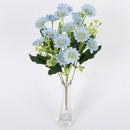 Artificial Chrysanthemum Daisy Flower Bouquet Arrangement Office Decor Blue