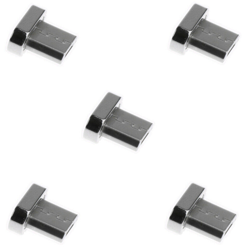 5 Pieces Magnetic Tips Micro USB Adapter Connector Head For Android Phones