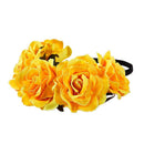 Women's Hawaiian Stretch Rose Flower Headband Floral Crown for Garland Part E3Y7