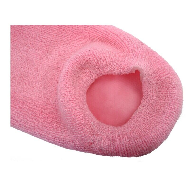 2 Pink Moisturizing Cracked Dry Gel Spa Foot Feet Care Socks [Misc.] M9A7