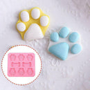 Silicone Cake Mold Dog Paw Bone Shape Muffin Tray Cookie Moulds Chocolate C I4E0