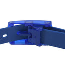 Men's Women's Silicone Belt Rubber Plastic Buckle Plain Leather Style Adjus K7L8