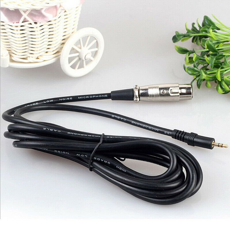 10FT XLR 3 Pin Female to 1/8" 3.5mm Stereo Jack Microphone Audio Cord CableS Bj