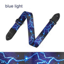 Leather Folk Guitar Strap Adjustable Belt Musical Instrument Parts (Flash) A